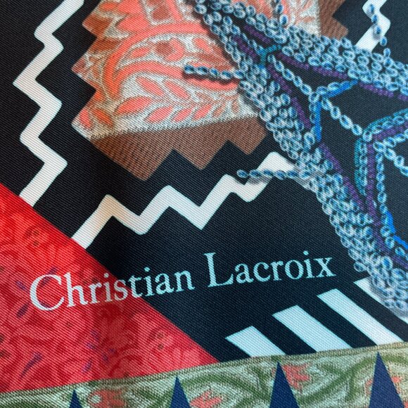 NWOT Christian Lacroix Silk Scarf - Picture 2 of 10